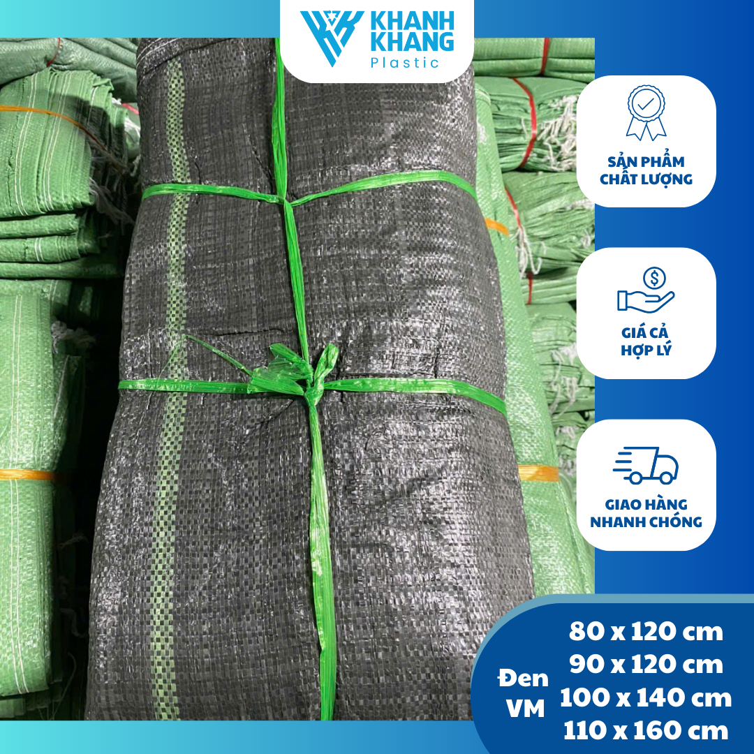 Bao tải đen viền miệng
